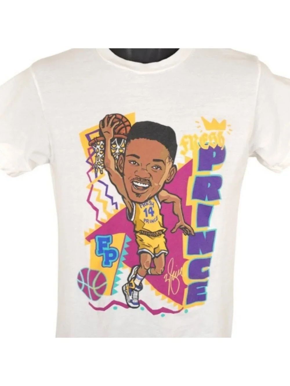 Fresh Prince Of Bel Air T Shirt Mens Size Small White 90s Sitcom TV Series